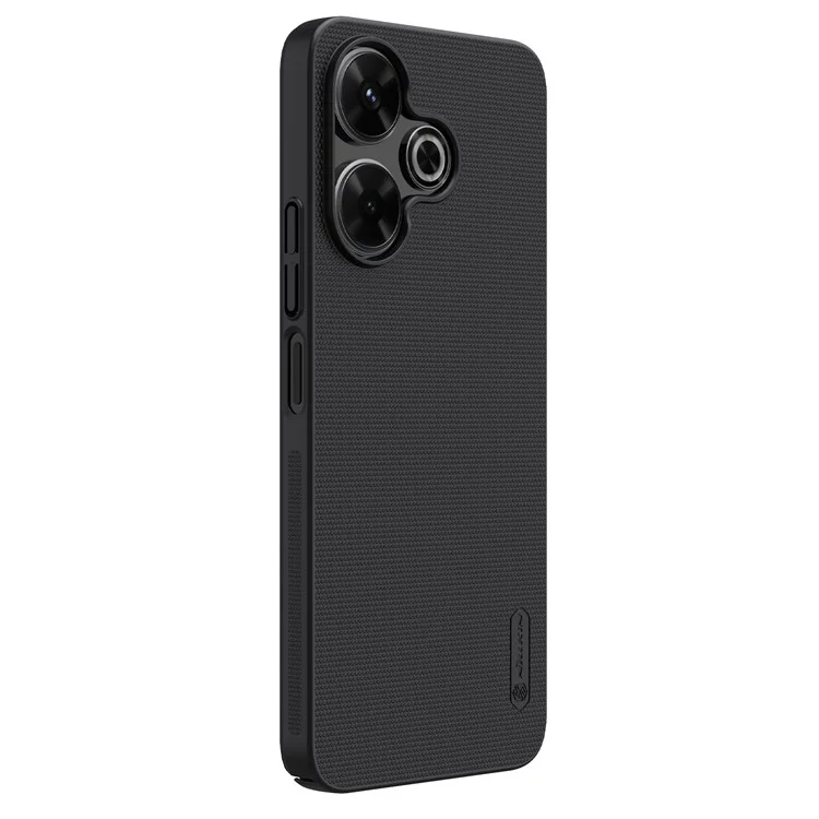 NILLKIN Frosted Shield Phone Case per Xiaomi Redmi 13 5G / 13 4G / Note 13R 5G / Poco M6 4G Custodia rigida in PC - Nero