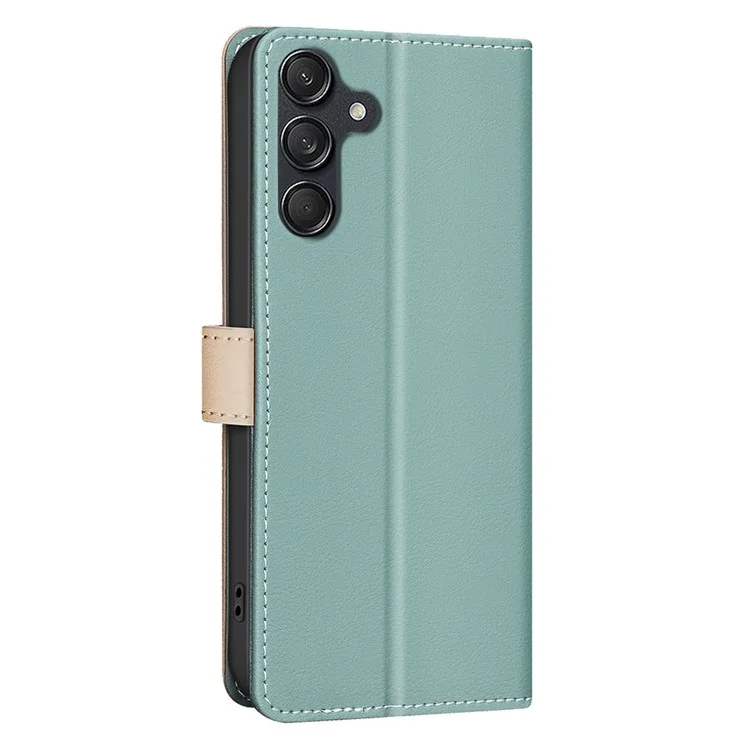 BINFEN COLOR BF33 pour Samsung Galaxy A24 4G (162,1 x 77,6 x 8,3 mm) Étui RFID Blocking Leather Cover - Vert