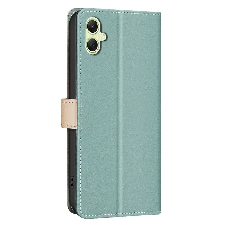 BINFEN COLOR BF33 For Samsung Galaxy A05 4G Case RFID Blocking Splicing Color Phone Cover - Green