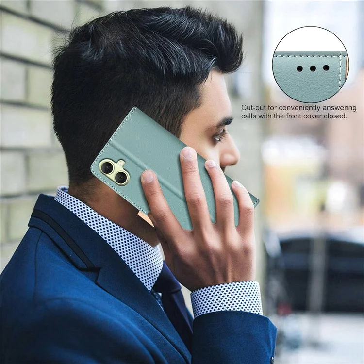 BINFEN COLOR BF33 For Samsung Galaxy A05 4G Case RFID Blocking Splicing Color Phone Cover - Green