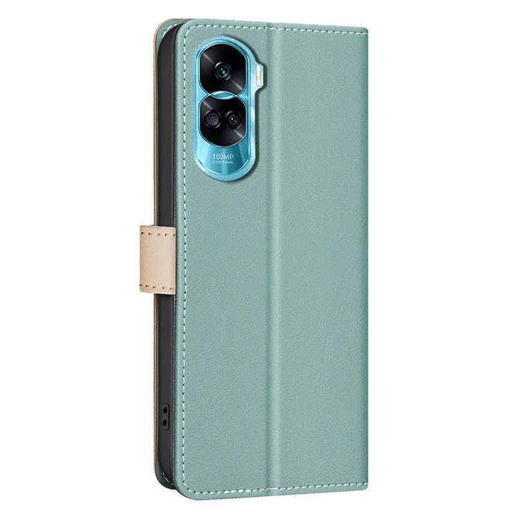 BINFEN COLOR BF33 для Honor X50i 5G / 90 Lite 5G Чехол-бумажник Кожаный чехол RFID-блокировка - Зеленый