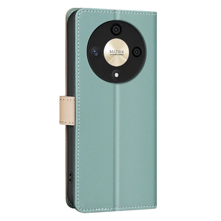 BINFEN COLOR BF33 Für Honor Magic6 Lite 5G / X9b 5G Lederetui RFID-blockierendes Kartenfach - Grün