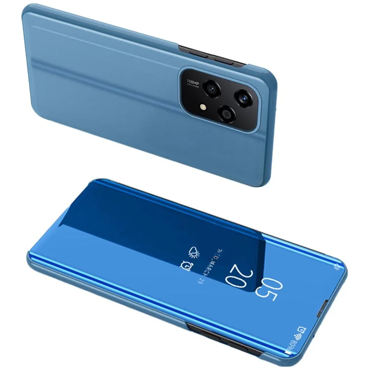 For Honor 200 Lite Case View Window Stand Leather Flip Phone Cover - Blue