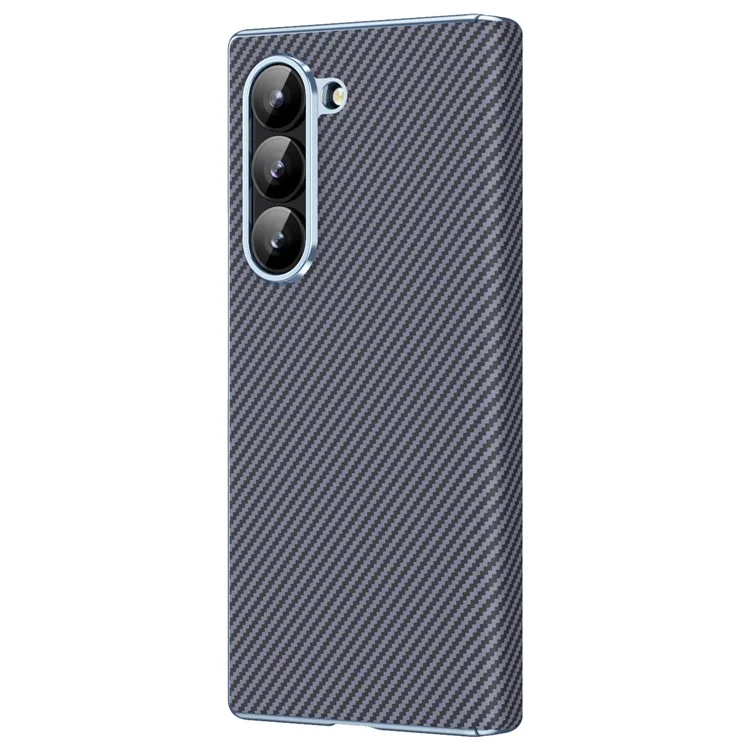 Per Samsung Galaxy Z Fold5 5G Case Texture in Fibra di Carbonio Pelle+PC Cover per Telefono - Grigio
