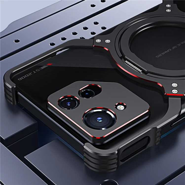 For Asus ROG Phone 8 5G / 8 Pro 5G Bumper Case Frameless Magnetic Kickstand Metal Phone Cover - Silver