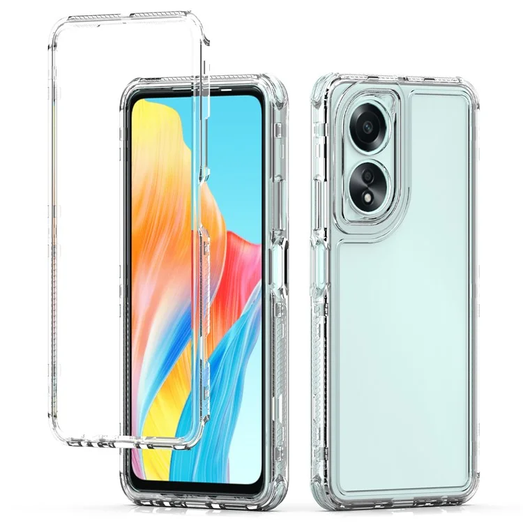 Für Oppo A58 4G-Gehäuse Acryl+TPU Hochdurchlässiges Telefongehäuse