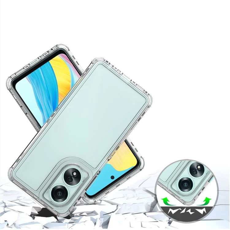 Für Oppo A58 4G-Gehäuse Acryl+TPU Hochdurchlässiges Telefongehäuse