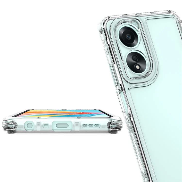 Für Oppo A58 4G-Gehäuse Acryl+TPU Hochdurchlässiges Telefongehäuse