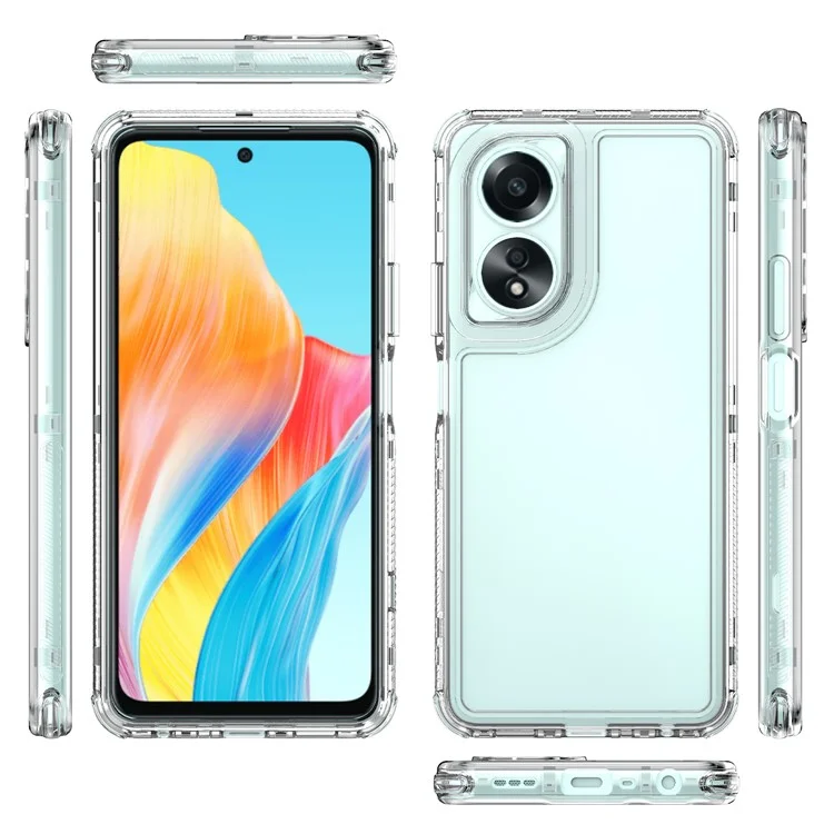 Für Oppo A58 4G-Gehäuse Acryl+TPU Hochdurchlässiges Telefongehäuse