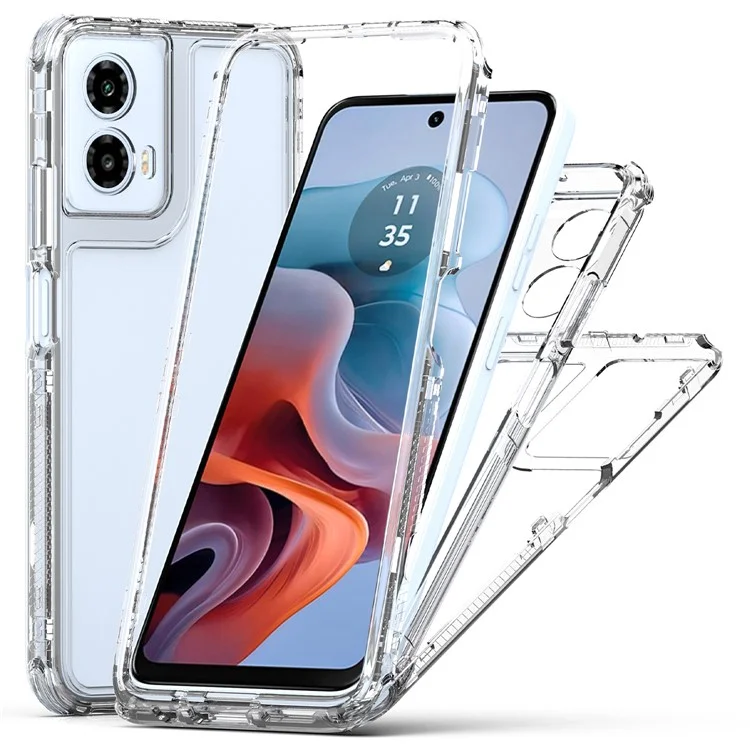Per Motorola Moto G45 5G / G34 5G Case 3-in-1 Acrilico+TPU Custodia Protettiva per Telefono