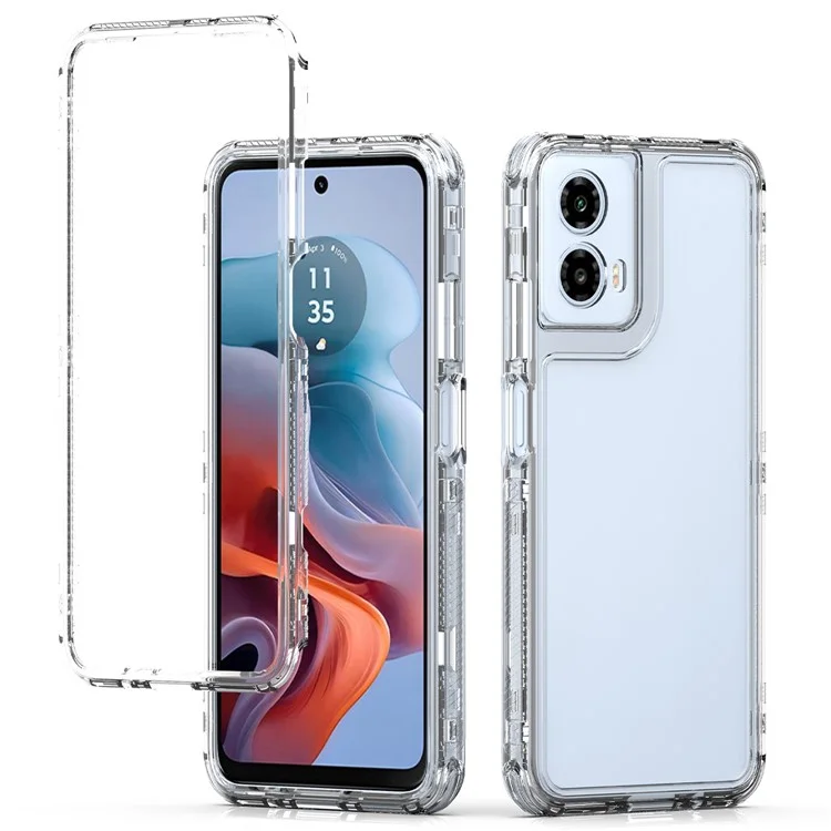 Per Motorola Moto G45 5G / G34 5G Case 3-in-1 Acrilico+TPU Custodia Protettiva per Telefono