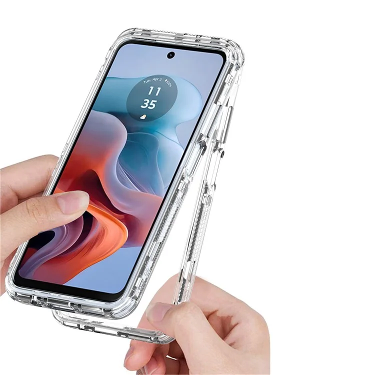 Per Motorola Moto G45 5G / G34 5G Case 3-in-1 Acrilico+TPU Custodia Protettiva per Telefono
