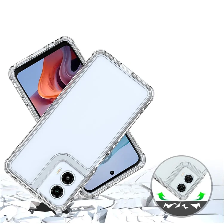 Per Motorola Moto G45 5G / G34 5G Case 3-in-1 Acrilico+TPU Custodia Protettiva per Telefono