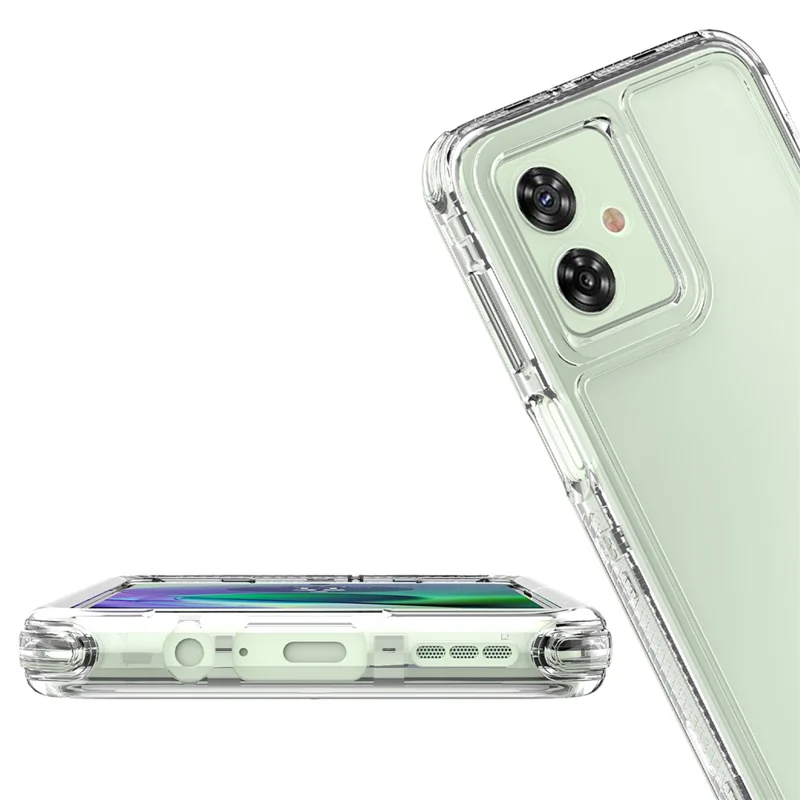 For Motorola Moto G54 5G Case Acrylic+TPU 3-in-1 Clear Phone Cover