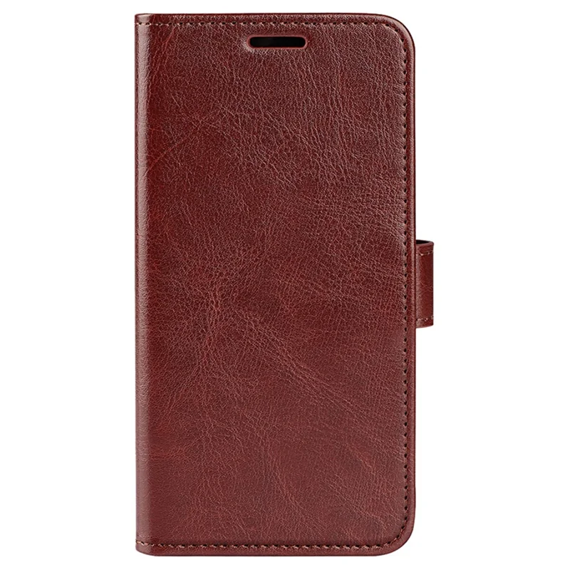 For Motorola Edge (2024) 5G Stand Case Crazy Horse Texture Leather Phone Cover with Wallet - Brown