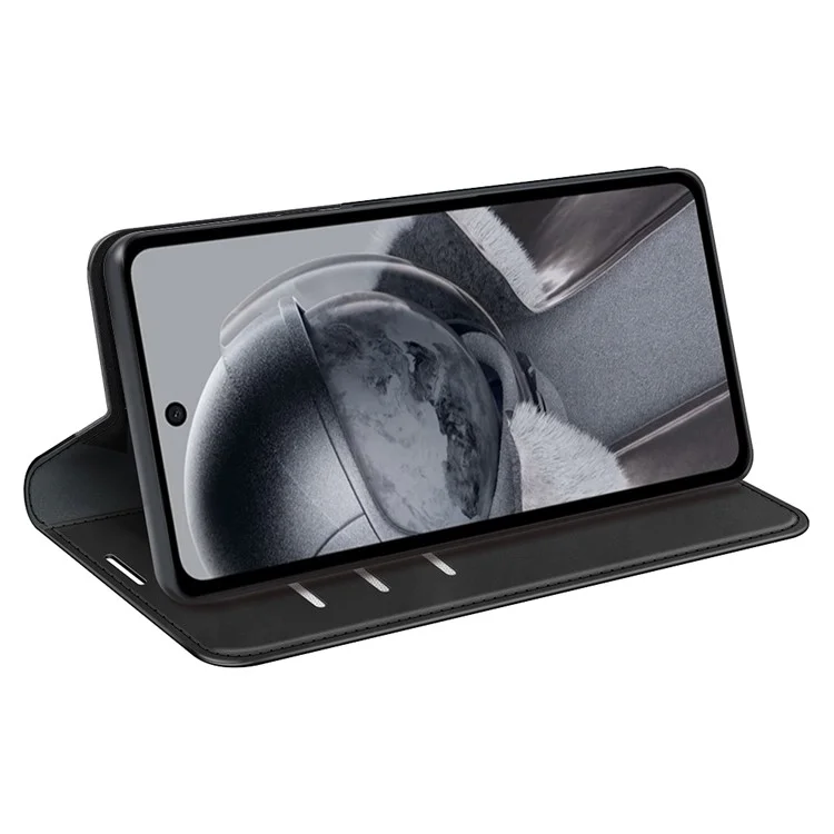 Чехол-кошелек для HMD Pulse / Pulse+ / Pulse Pro - Кожа с покрытием под кожу, кожаный чехол-книжка для телефона - Черный