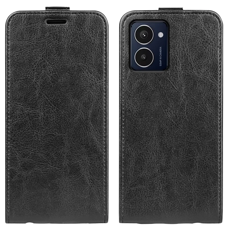 For HMD Pulse / Pulse+ / Pulse Pro Case Vertical Flip Leather Phone Cover with Card Slots - Black