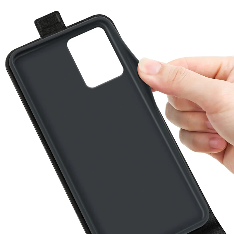 For HMD Pulse / Pulse+ / Pulse Pro Case Vertical Flip Leather Phone Cover with Card Slots - Black