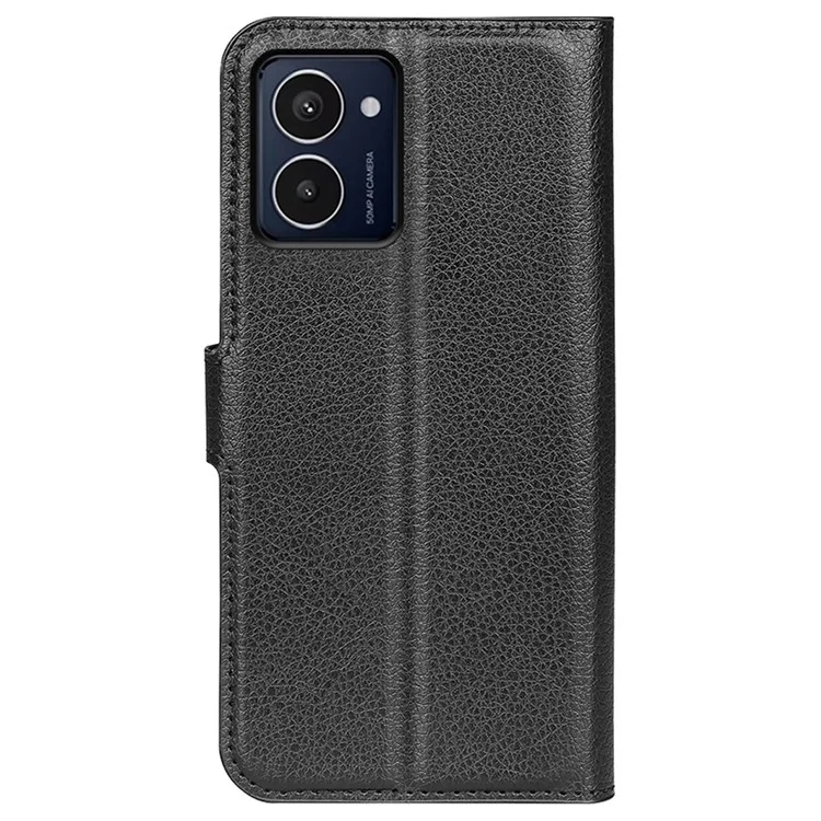 Для чехла HMD Pulse / Pulse+ / Pulse Pro, кожаный бумажник с текстурой личи, чехол для телефона - черный