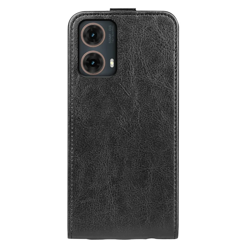 For Motorola Moto G85 5G / S50 Neo 5G Card Slots Case Vertical Flip Leather Phone Cover - Brown - Black