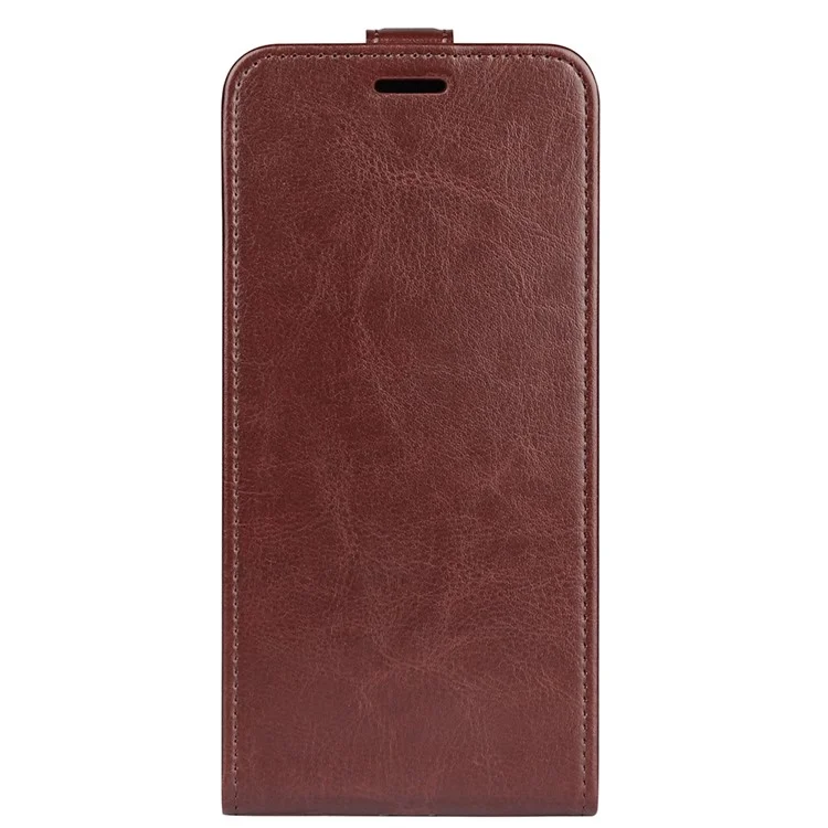 Para Oppo Reno12 F 5G Vertical Flip Leather Case Card Slots Phone Cover - Marrón