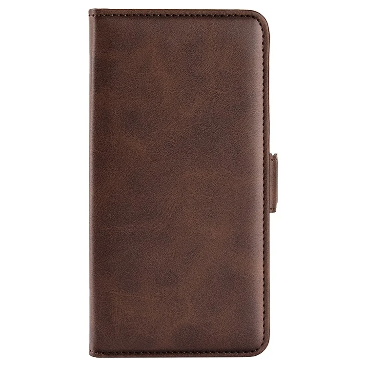 Para Realme C63 4G Case Calf Texture Leather Wallet Phone Cover com Suporte - Marrom