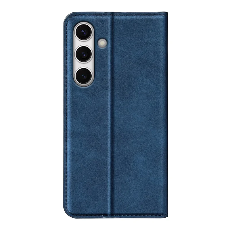 For Samsung Galaxy S24 FE Case Skin-Touch Drop-Proof Leather Wallet Phone Cover - Blue