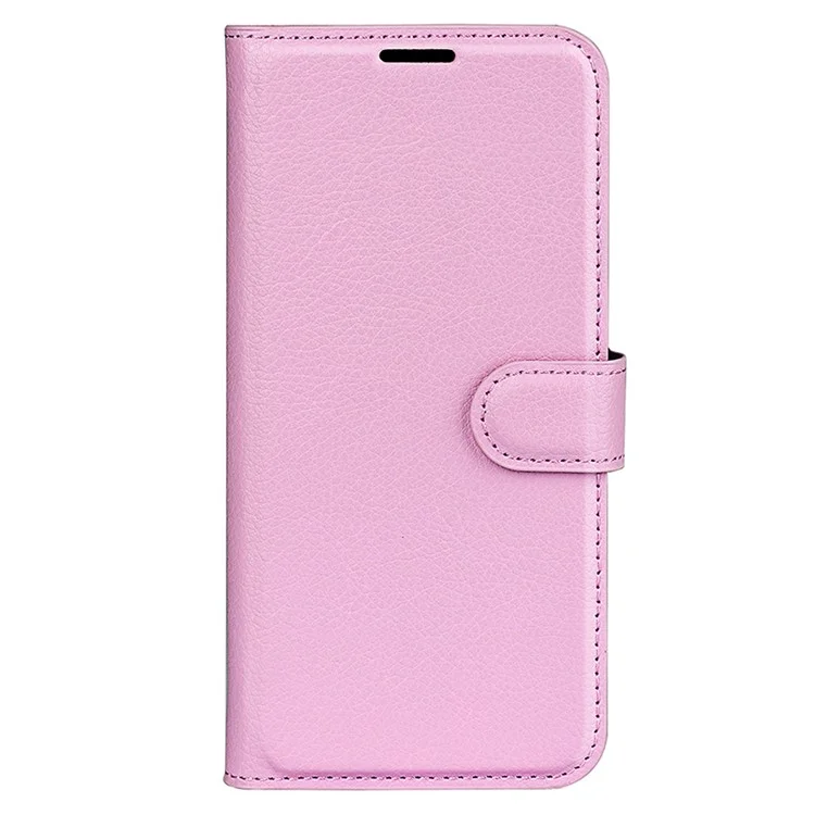 For OnePlus Nord CE4 Lite 5G / Oppo K12x 5G (China) Phone Case Litchi Texture Shockproof Leather Wallet Cover - Pink