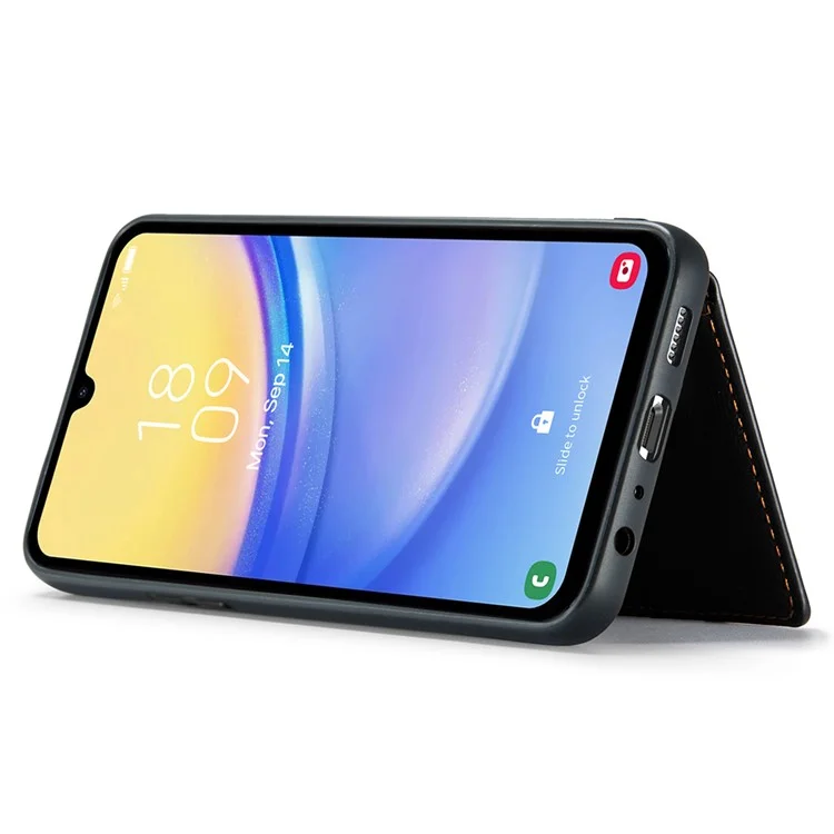 JEEHOOD J01 For Samsung Galaxy A54 5G Case with Card Holder Leather Back Cover Compatible with MagSafe - Black