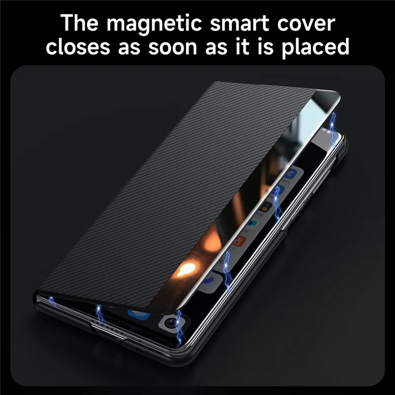 SULADA For Samsung Galaxy Z Fold6 5G Case Card Slot Leather Phone Cover Magnetic Wireless Charging - Blue