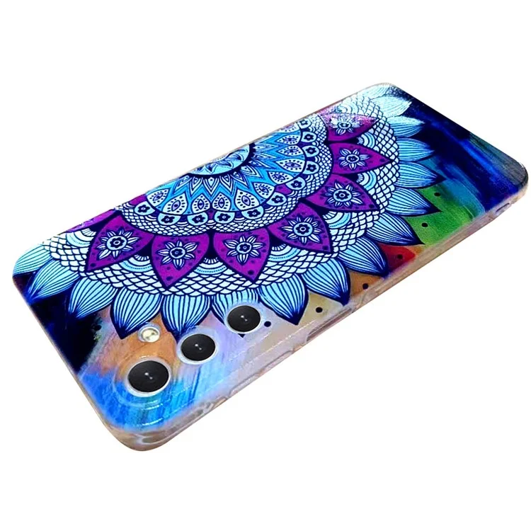 For Samsung Galaxy S24 FE TPU Case Pattern Printing Protective Phone Cover - Mandala Flower