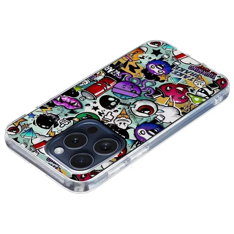 Para iPhone 16 Pro Max Case Pattern Printing Cell Phone TPU Back Cover - Garbage