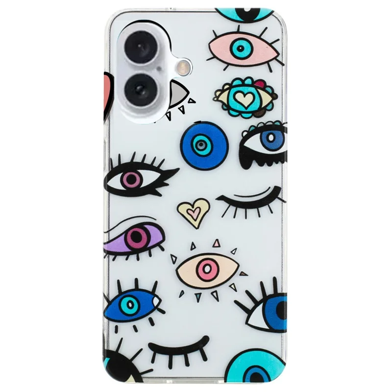 For iPhone 16 Case Pattern Printing Flexible TPU Mobile Phone Cover - Eye Monster