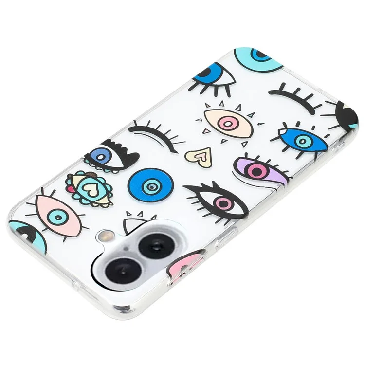 For iPhone 16 Case Pattern Printing Flexible TPU Mobile Phone Cover - Eye Monster
