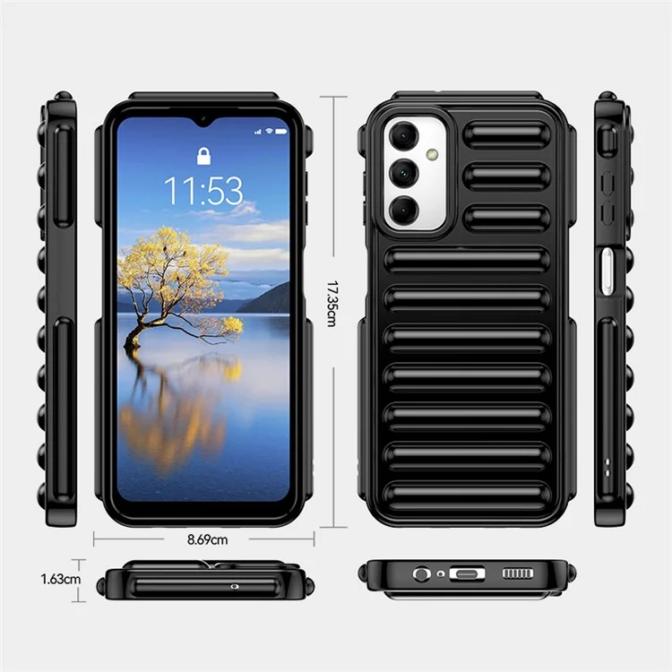 Capsule Series for Samsung Galaxy F14 5G  /  M14 5G Case TPU Anti-Drop Cell Phone Cover - Black