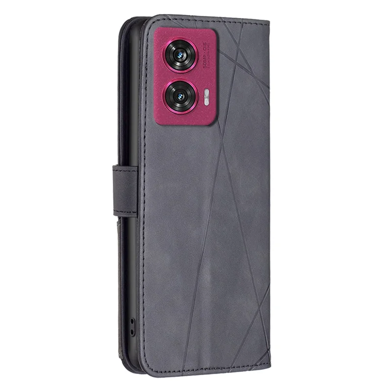 BINFEN COLOR BF05 Para Motorola Edge 50 Fusion 5G Capa de Telefone Capa de Couro - Preto