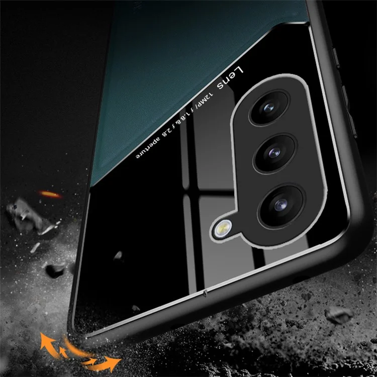 Para Samsung Galaxy Z Fold6 5G Case Leather Coated PC+TPU Protective Shockproof Cover - Laranja