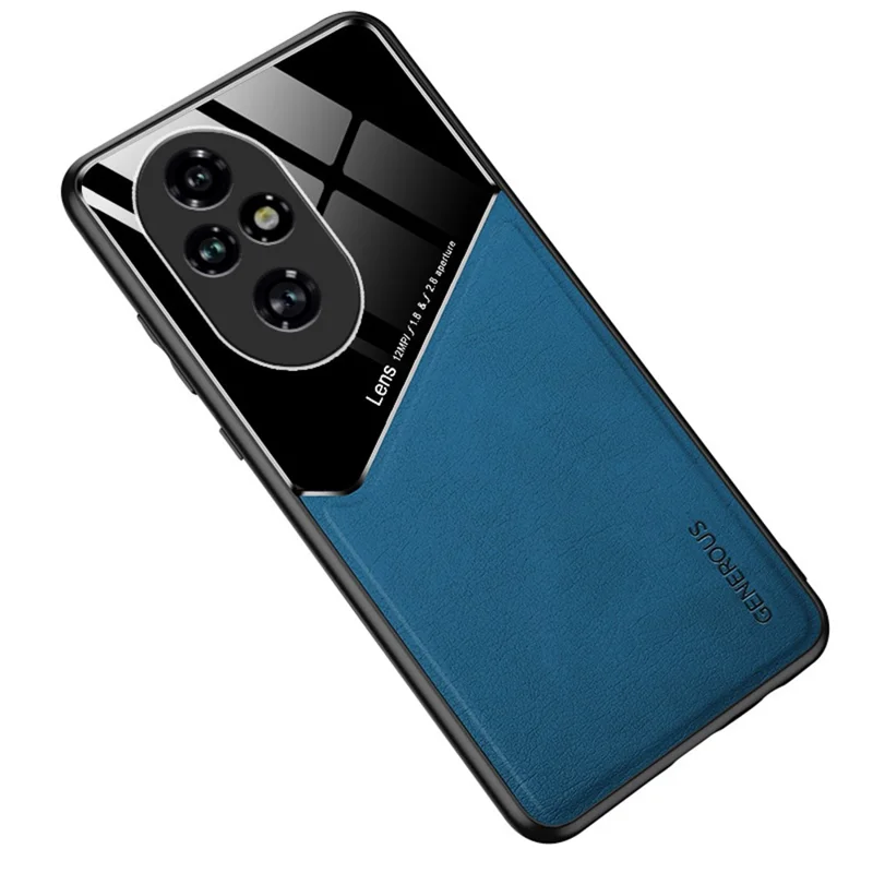 For Honor 200 5G Case Slim Sleek TPU Hard PC Leather Phone Back Cover - Blue