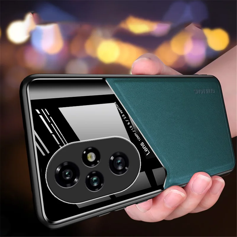 For Honor 200 5G Case Slim Sleek TPU Hard PC Leather Phone Back Cover - Blue