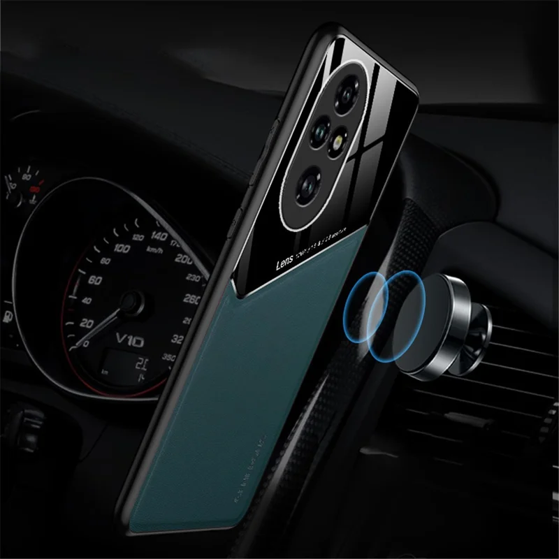 For Honor 200 5G Case Slim Sleek TPU Hard PC Leather Phone Back Cover - Blue