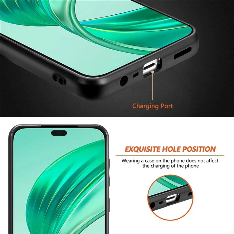 Funda Para Honor X8b 4G Retro Fit Slim PU Leather Cover Trasera del Teléfono - Azul