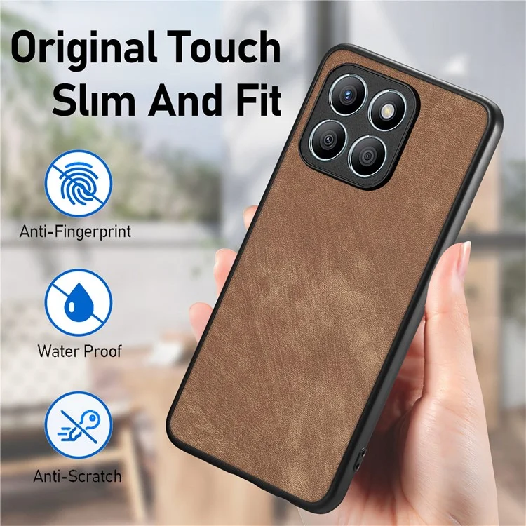 Funda Para Honor X8b 4G Retro Fit Slim PU Leather Cover Trasera del Teléfono - Azul