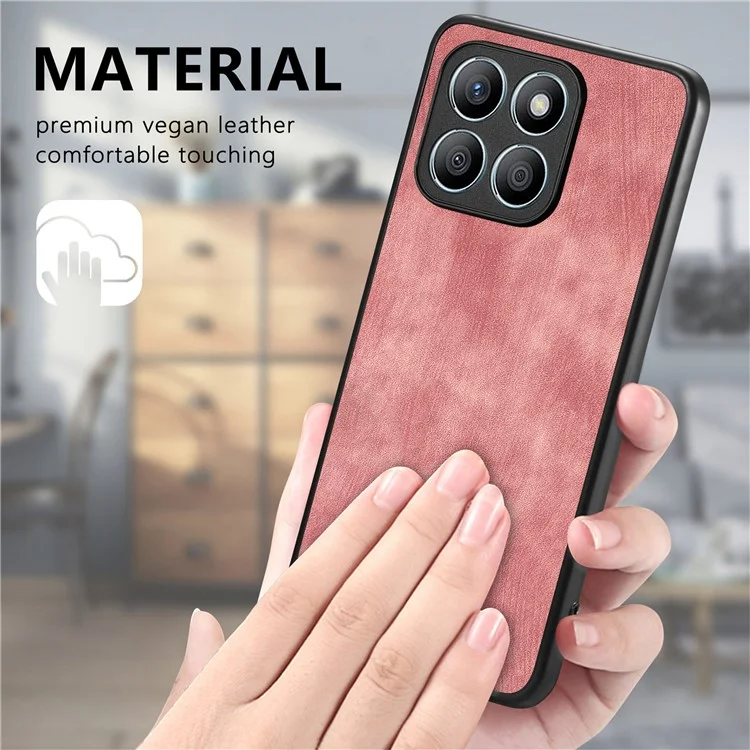 Funda Para Honor X8b 4G Retro Fit Slim PU Leather Cover Trasera del Teléfono - Azul