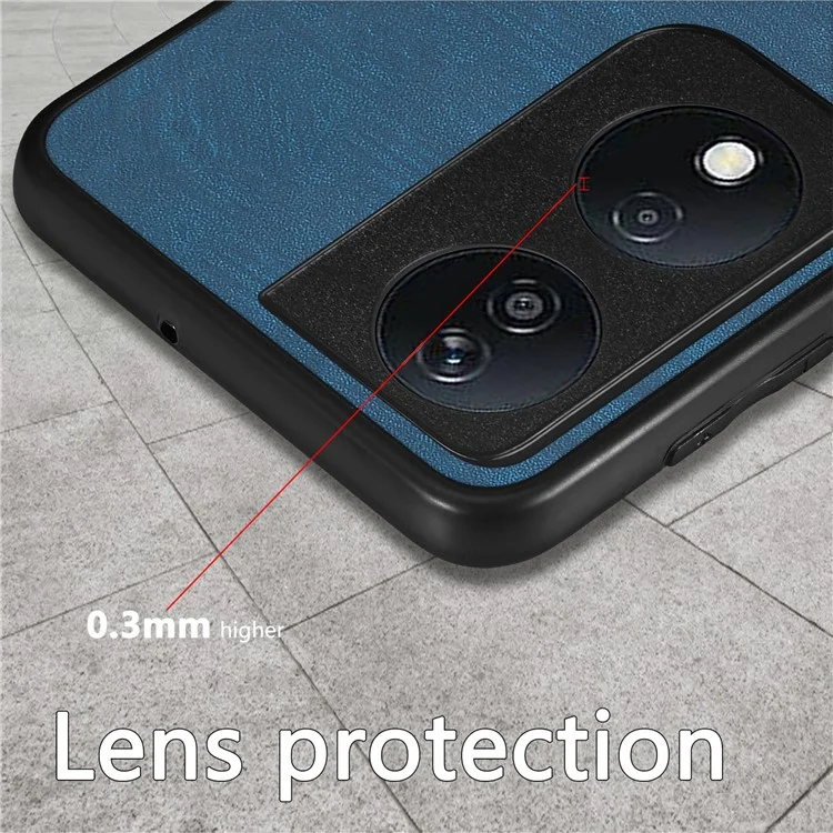 For Honor 90 Smart / X7b 4G Case Retro Slim Fit PU Leather Phone Back Cover - Blue