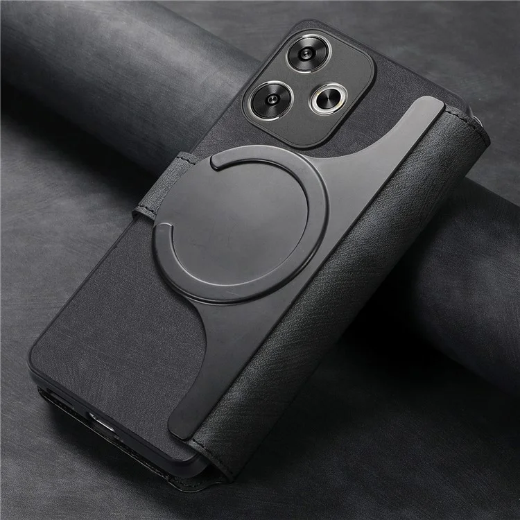 For Xiaomi Redmi Turbo 3 5G / Poco F6 5G Magnetic Case CASENEO Detachable Leather Phone Wallet Cover - Black