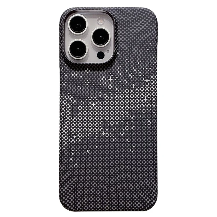 Für iPhone 14 Pro Case Starry Sky Pattern Hard PC Half Cover Phone Protector - Schwarz