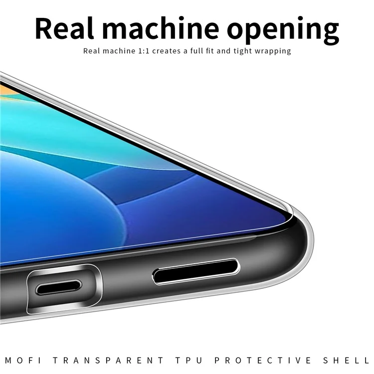 MOFI for vivo Y02s 4G Clear Crystal Case Flexible TPU Anti-Scratch Protective Phone Cover