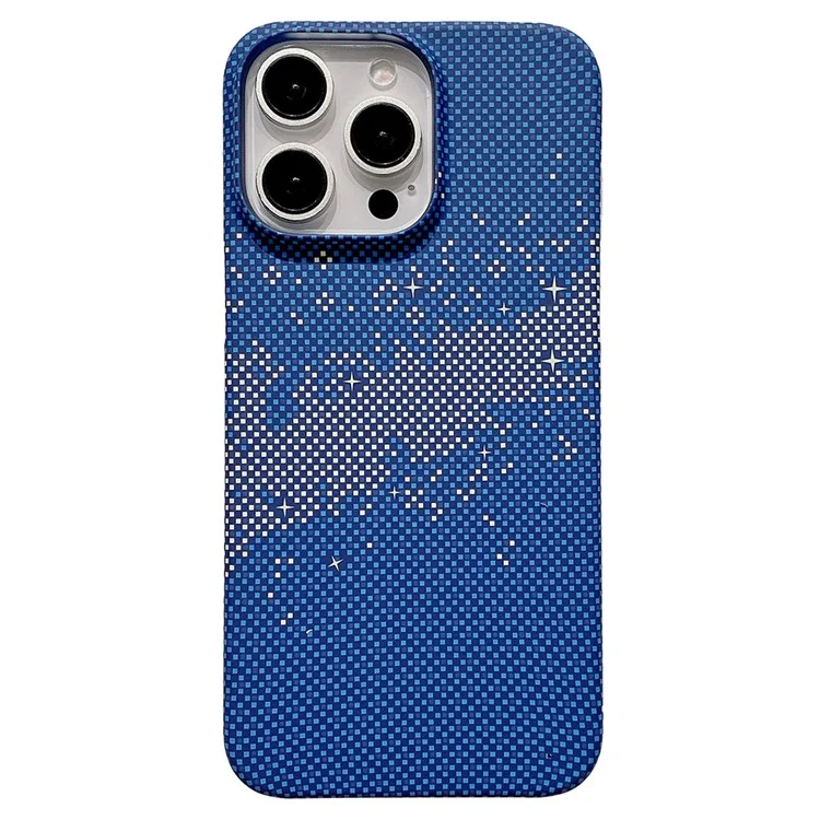 Für iPhone 15 Pro Max Case Starry Sky Hard PC Phone Shell Incomplete Covering - Blau