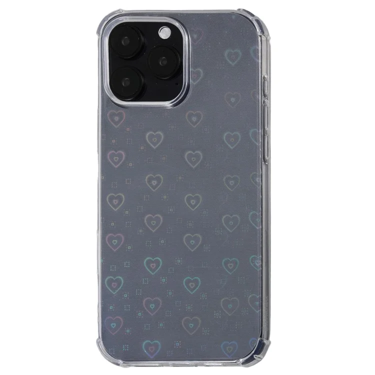 For iPhone 13 Pro Max Clear Phone Case Shockproof TPU Back Cover with 4 Removable Papers