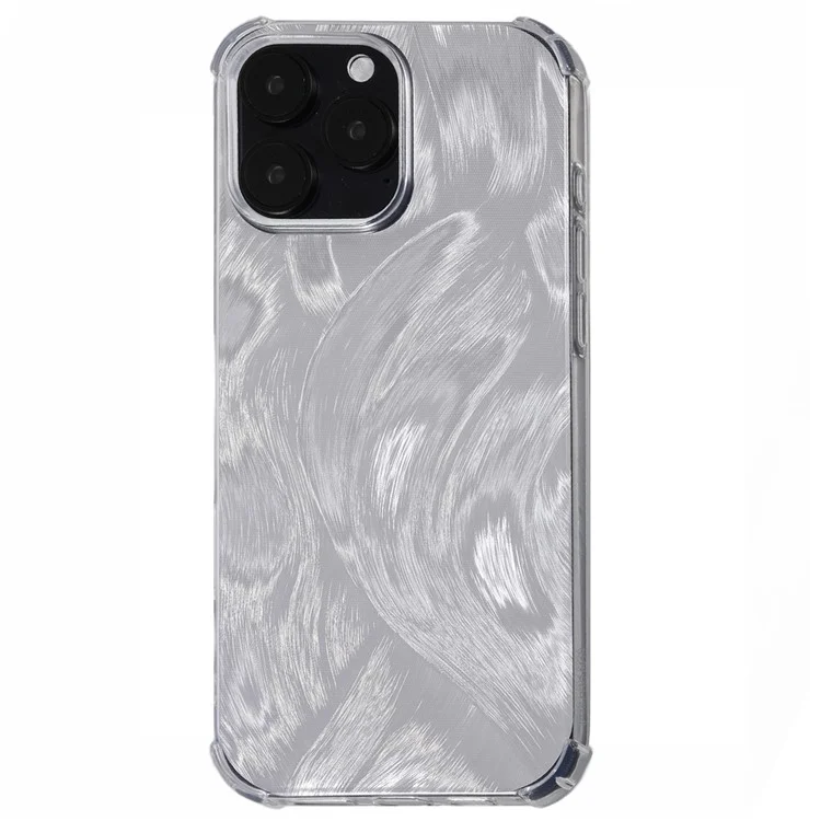 For iPhone 15 Pro Clear Phone Case Shockproof TPU Back Cover with 4 Removable Papers